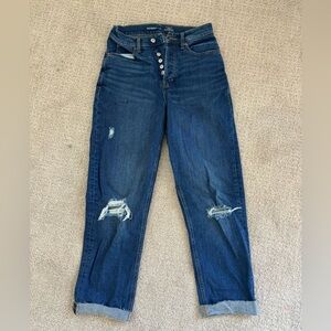 Old Navy 6 Tall Extra High Curvy Sky-Hi Straight Jeans